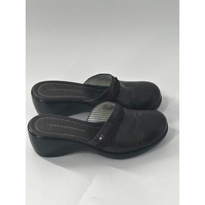 Tommy Hilfiger  Leather Clogs Mules Shoes Size 6.5